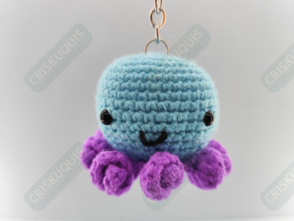 LLAVERO PULPITO AZUL Y MORADO