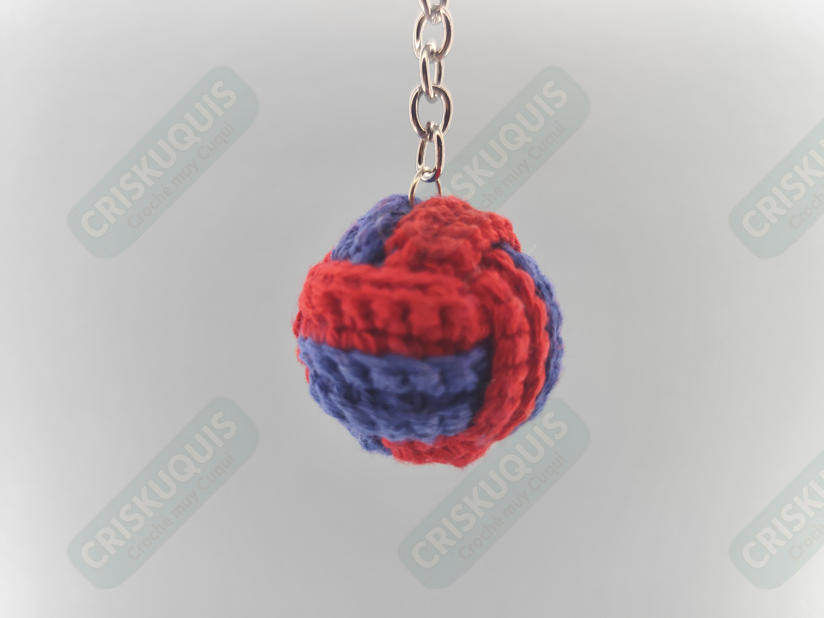 LLAVERO PELOTA ROJA Y AZUL